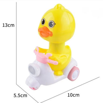 Good price Wholesale Toys Rubber Ducklings Children's Pressure Inertia Return Little Yellow Duck Riding Duck Toy for Child online