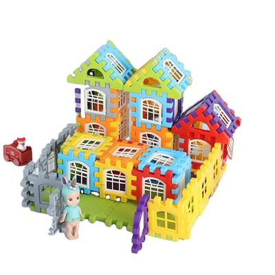 Good price PP Plastic Assemble Bricks Creative DIY Toy for Early Education Cognition Developing Children's House Building Blocks online